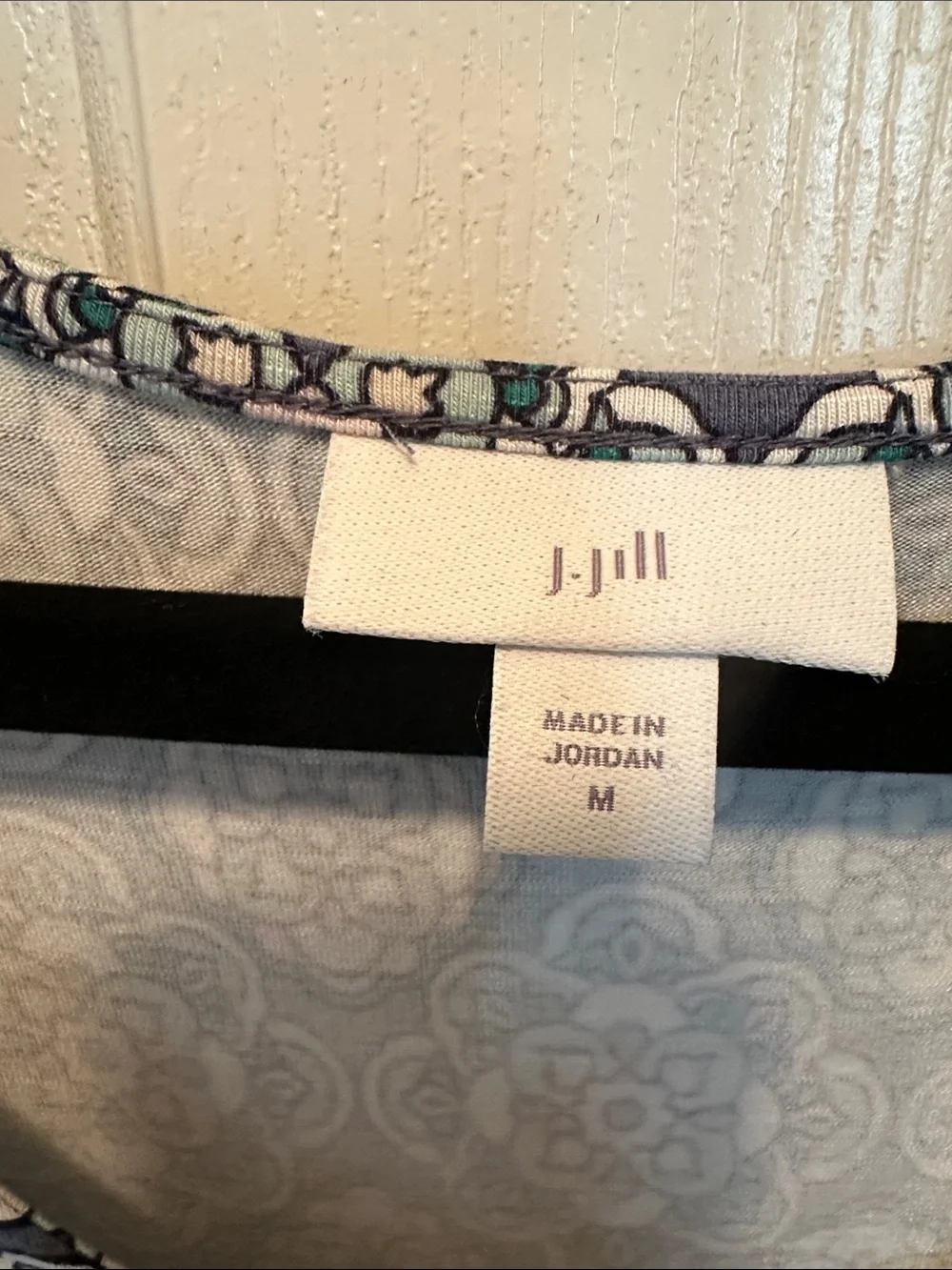 J. Jill Navy Blue Floral Medallion Tank Dress Size M